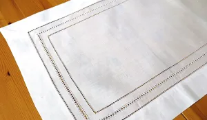 Linen Hemstitched Runner