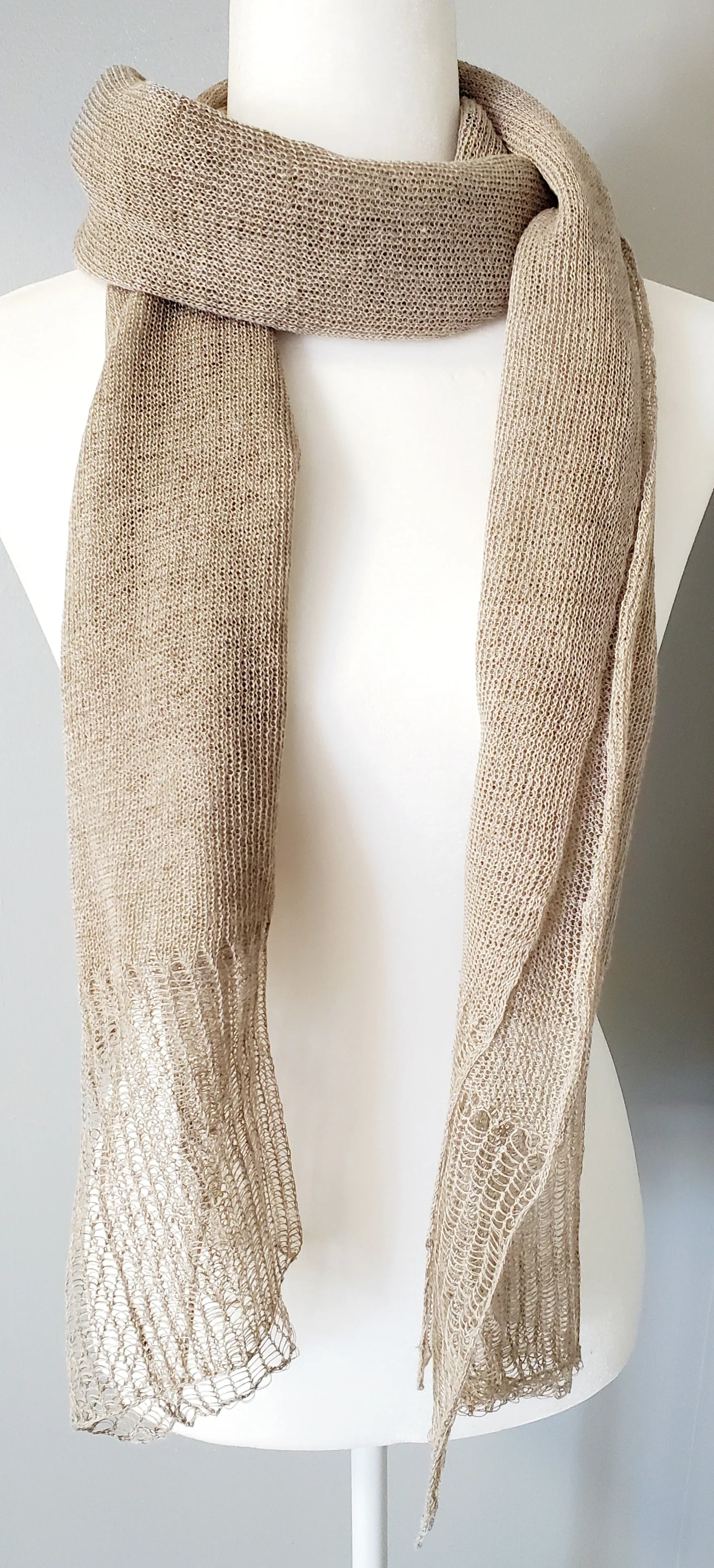 Linen Scarf - Natural (3262)