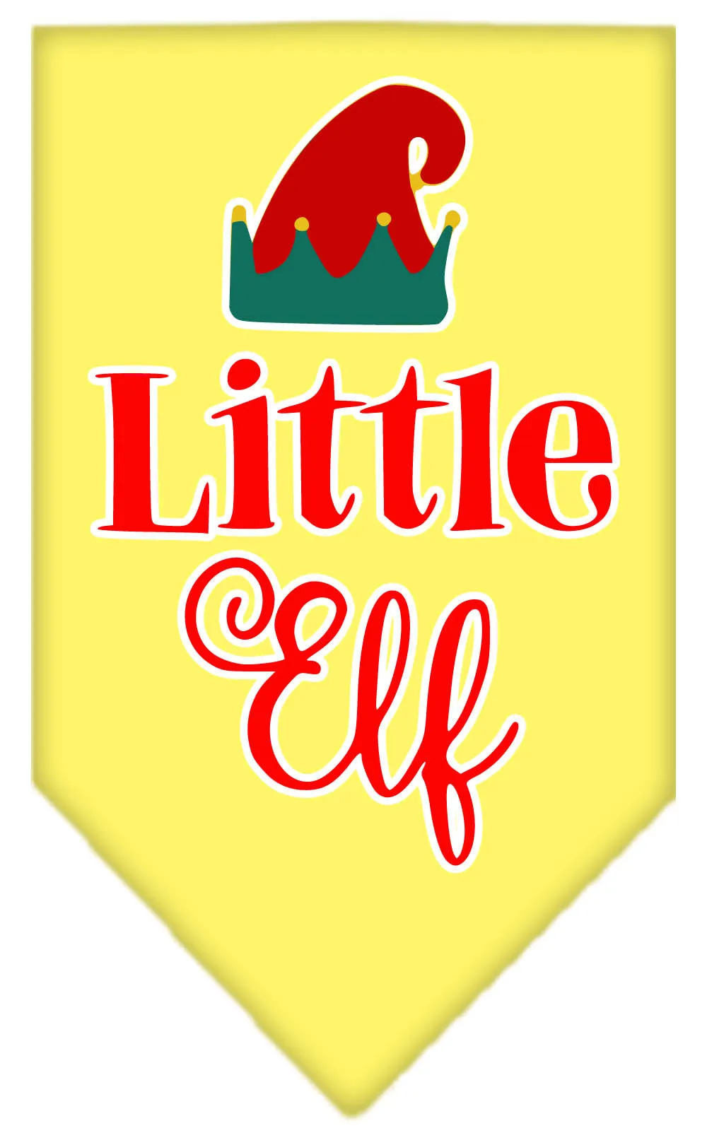 Little Elf Screen Print Bandana Yellow Large