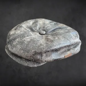 Majorwear Worn Leather Newsboy Cap