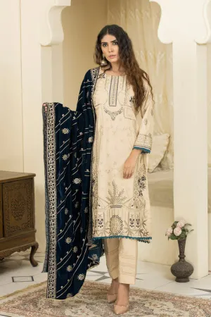 Marjjan by Zohaib Arts Unstitched 3 Piece Sequins Emb Shawl Collection'2022-MVD-16-Zinc