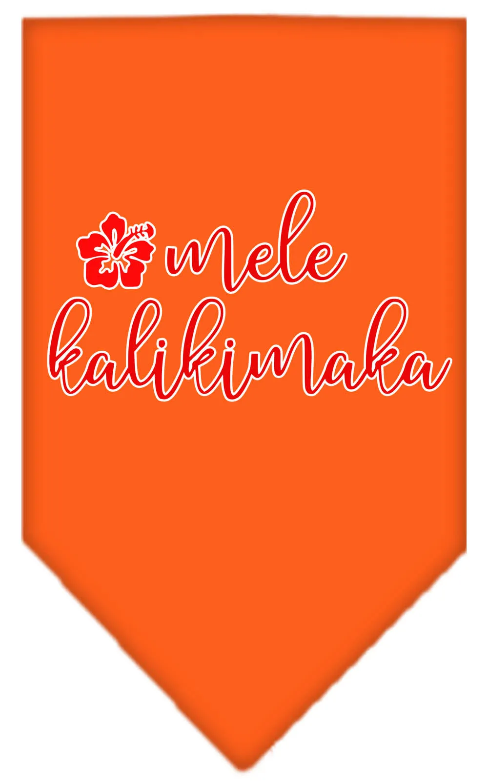 Mele Kalikimaka Screen Print Bandana Orange Large