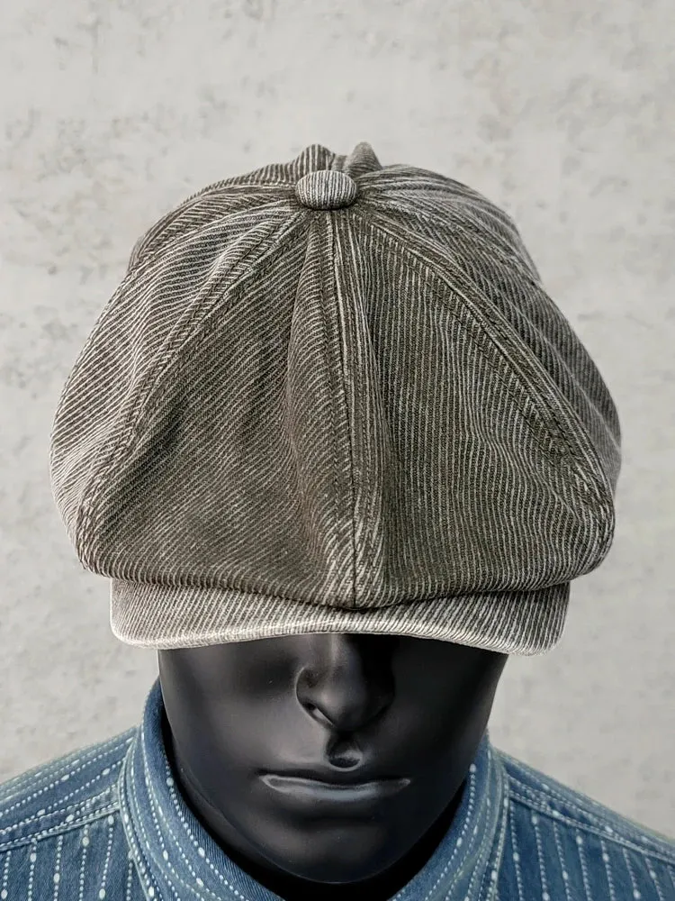 Men's Octagonal Hat Washed Vintage Sboy Cap