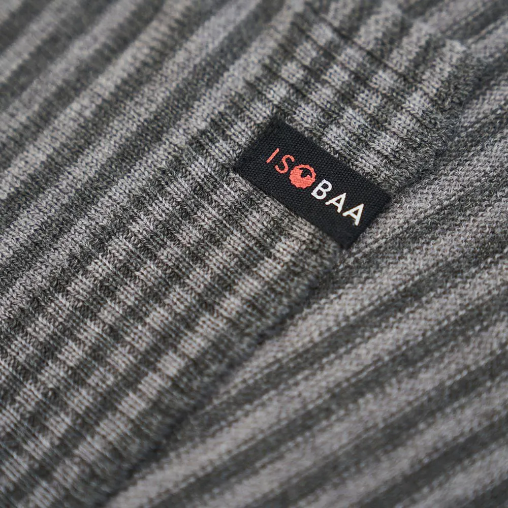 Merino Mini Stripe Scarf (Smoke/Charcoal)