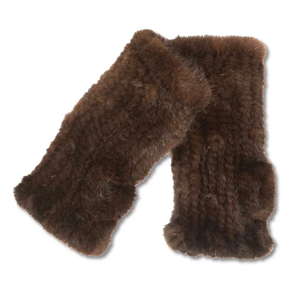 Mink Fingerless Gloves