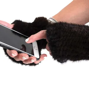 Mink Fingerless Gloves