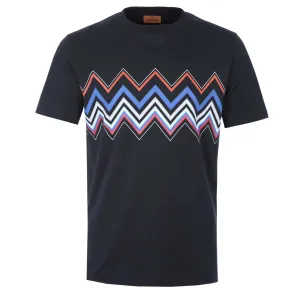 Missoni Chevron Print T-Shirt in Navy