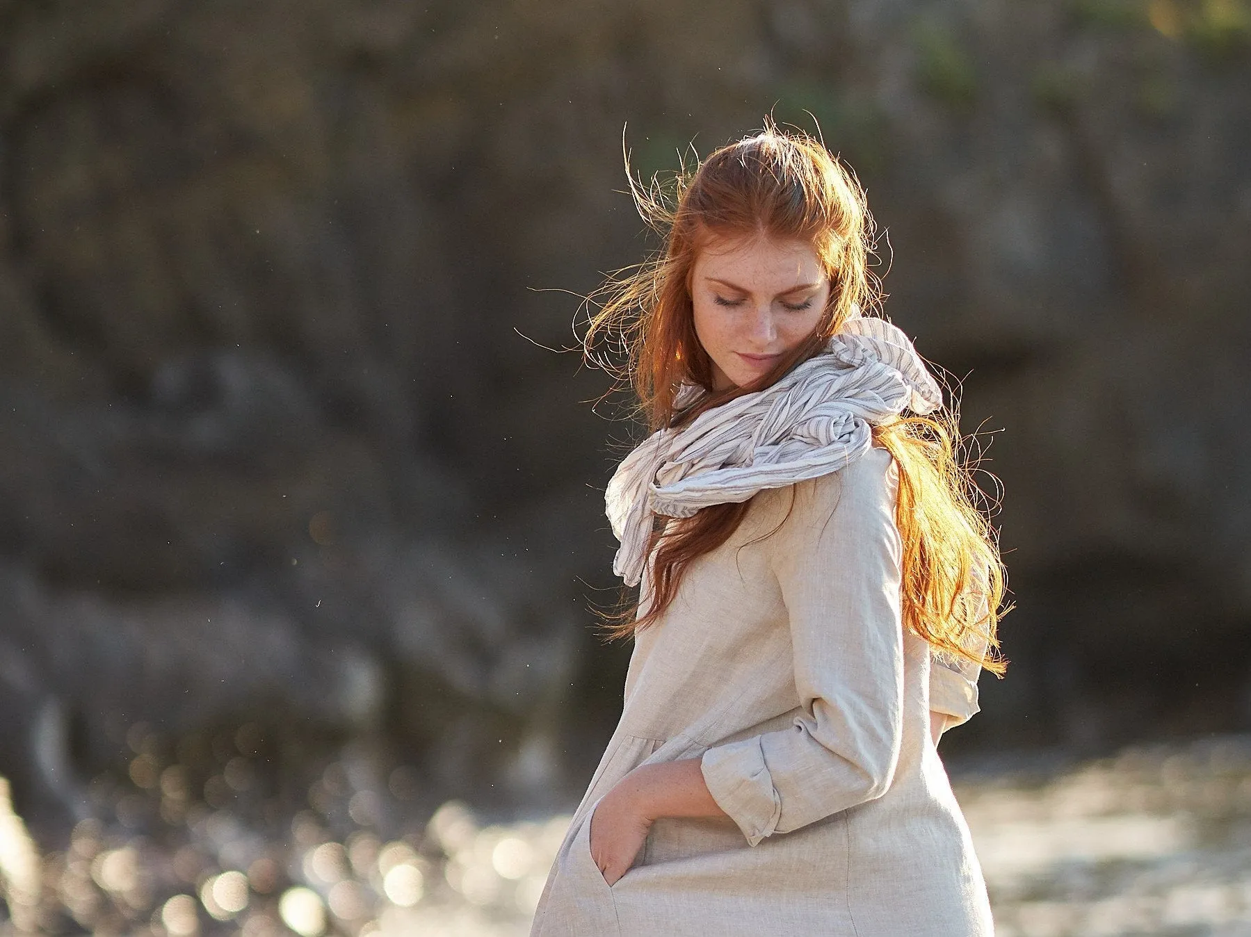 Natural Linen Scarf