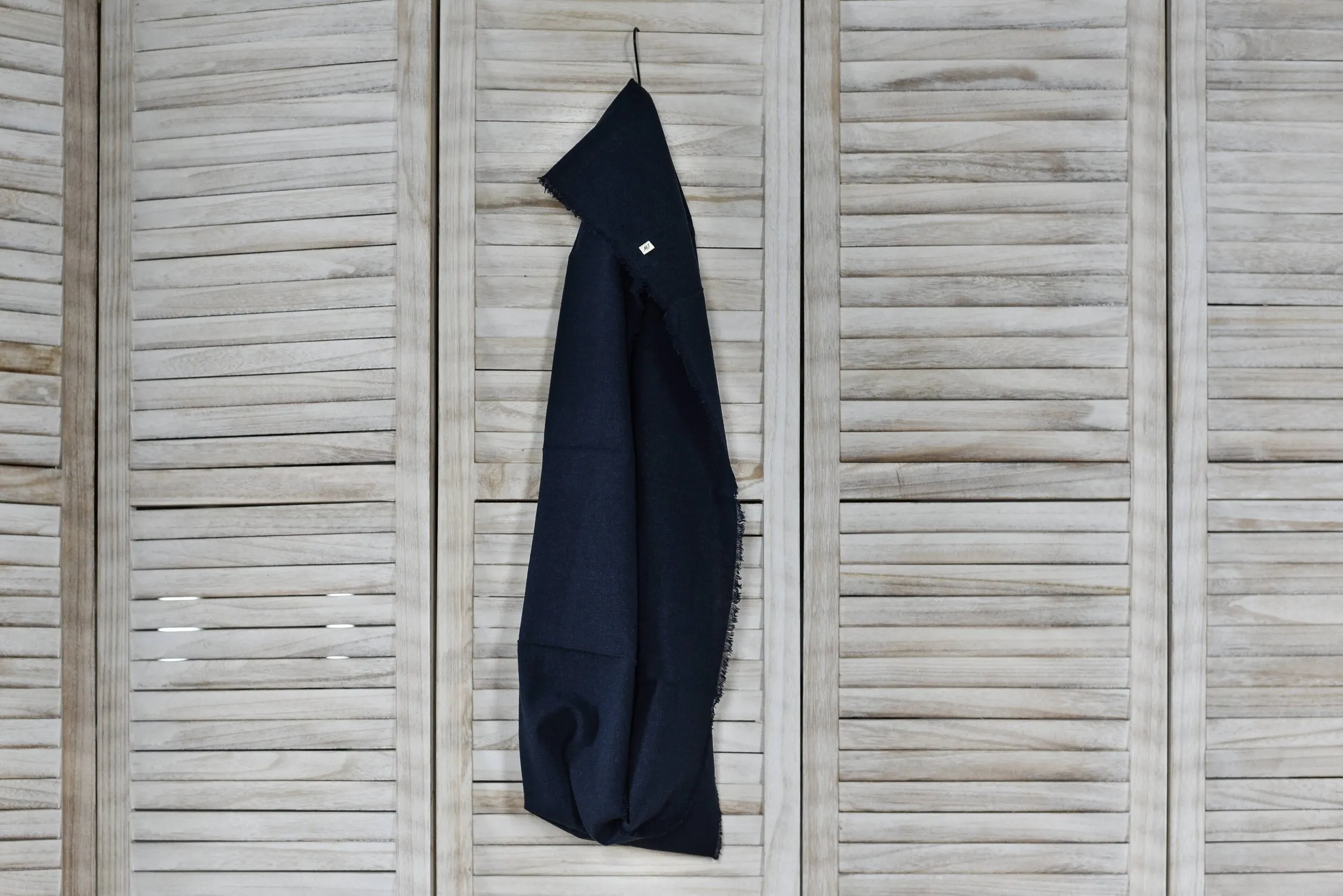 Navy Linen Infinity Scarf