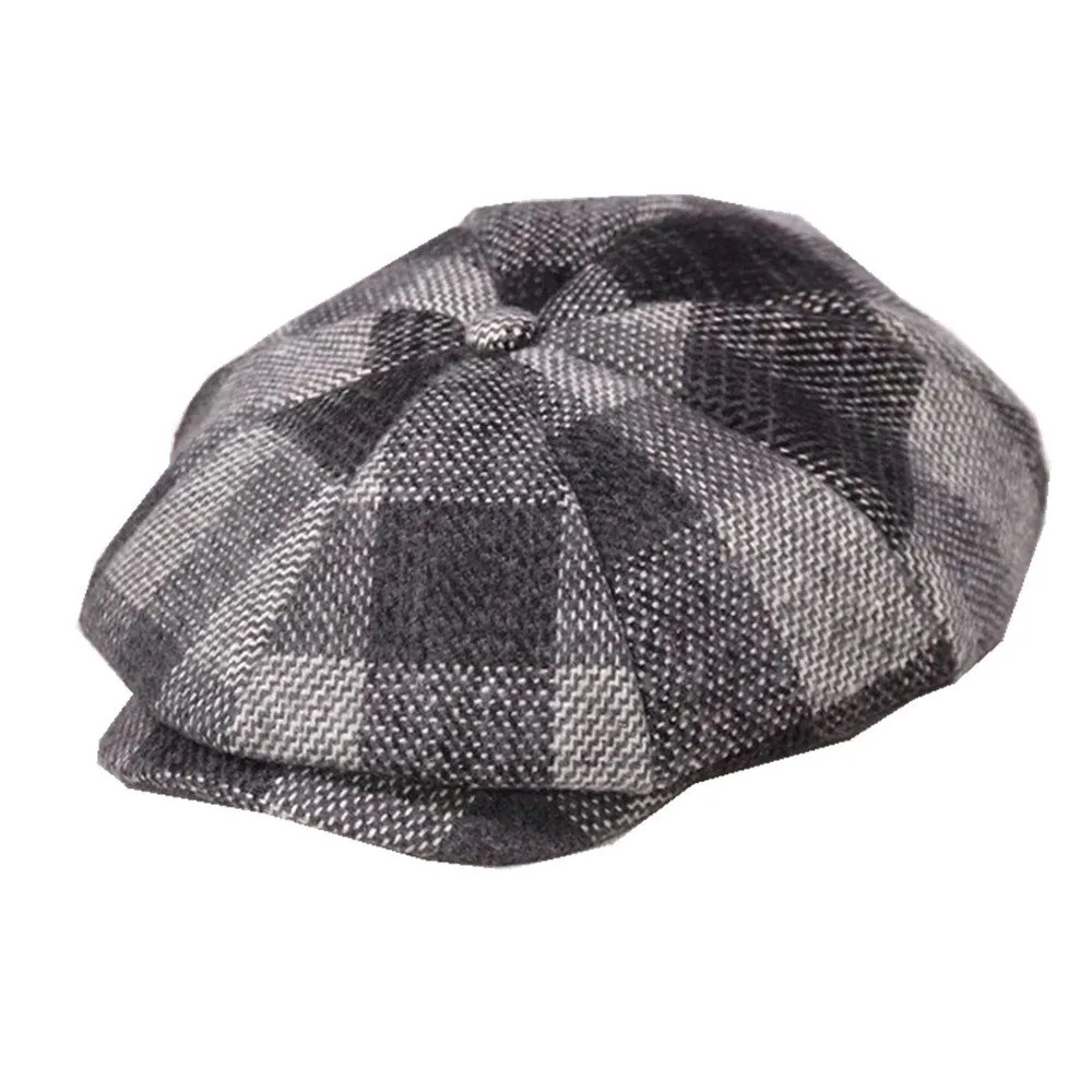 Newsboy Cap Wool British Style Vintage Flat Cap