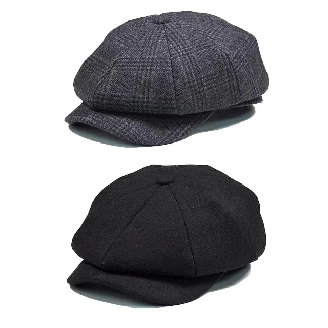 Newsboy Cap Wool British Style Vintage Flat Cap