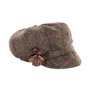 Newsboy Hat - Brown Herringbone