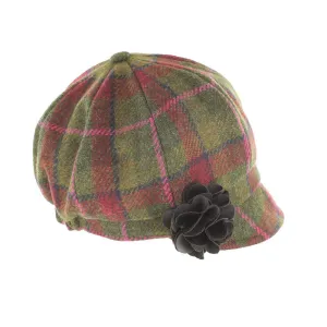 Newsboy Hat - Green & Pink Plaid