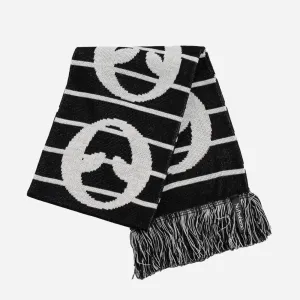 No Problemo Striped Scarf - Black