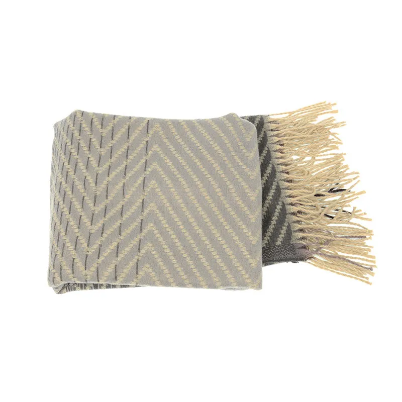 Ombre Chevron Fringe Scarf by Joy Susan