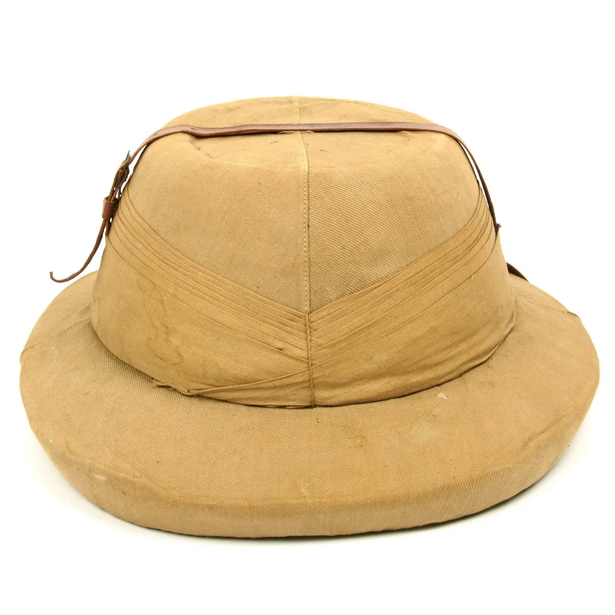 Original British WWII Bombay Bowler Pith Helmet of the West Yorkshire Regiment