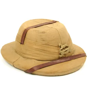 Original British WWII Bombay Bowler Pith Helmet of the West Yorkshire Regiment