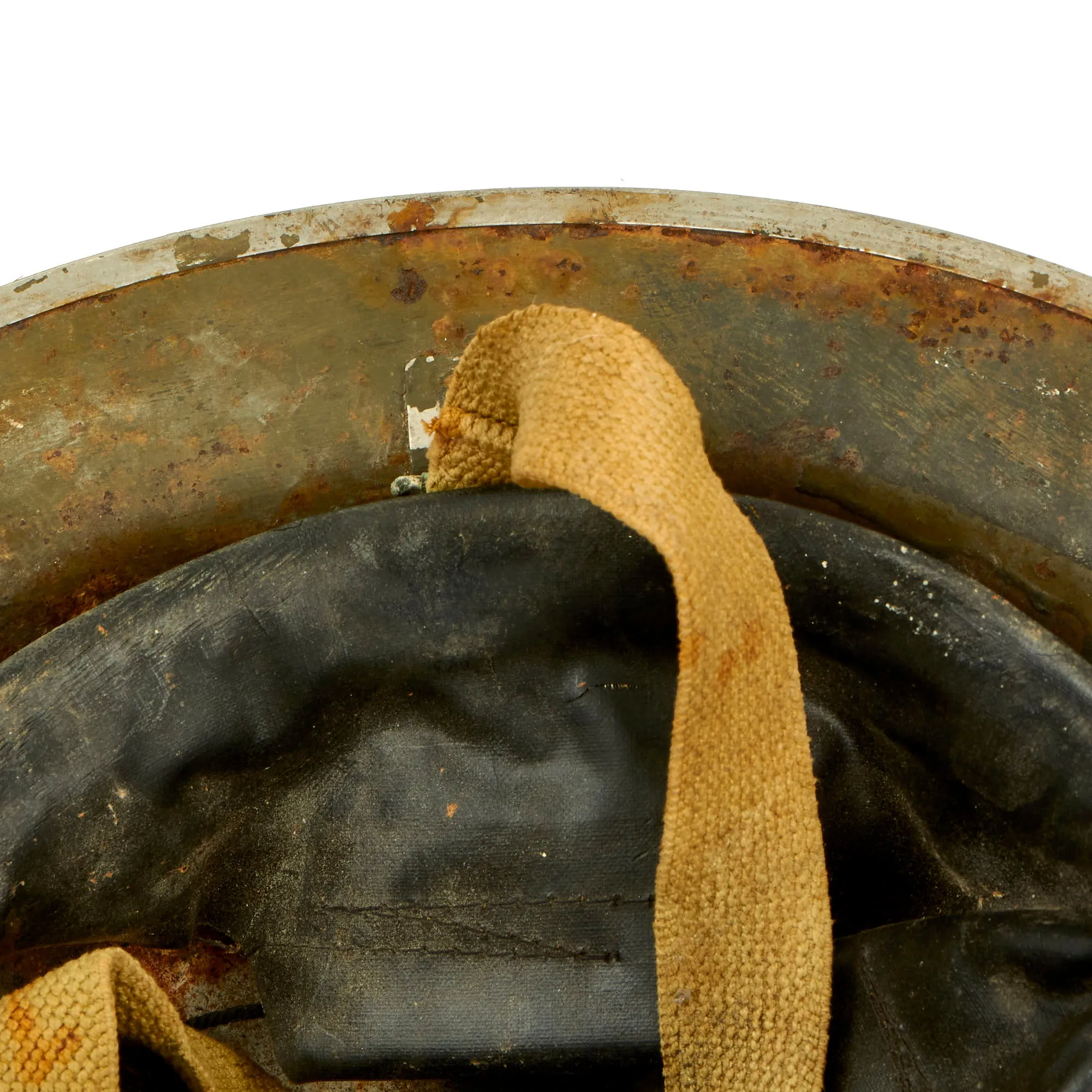 Original British WWII King's Royal Rifle Corps Painted MkII Brodie Helmet - Discovered in Italian Barn Circa 1960s