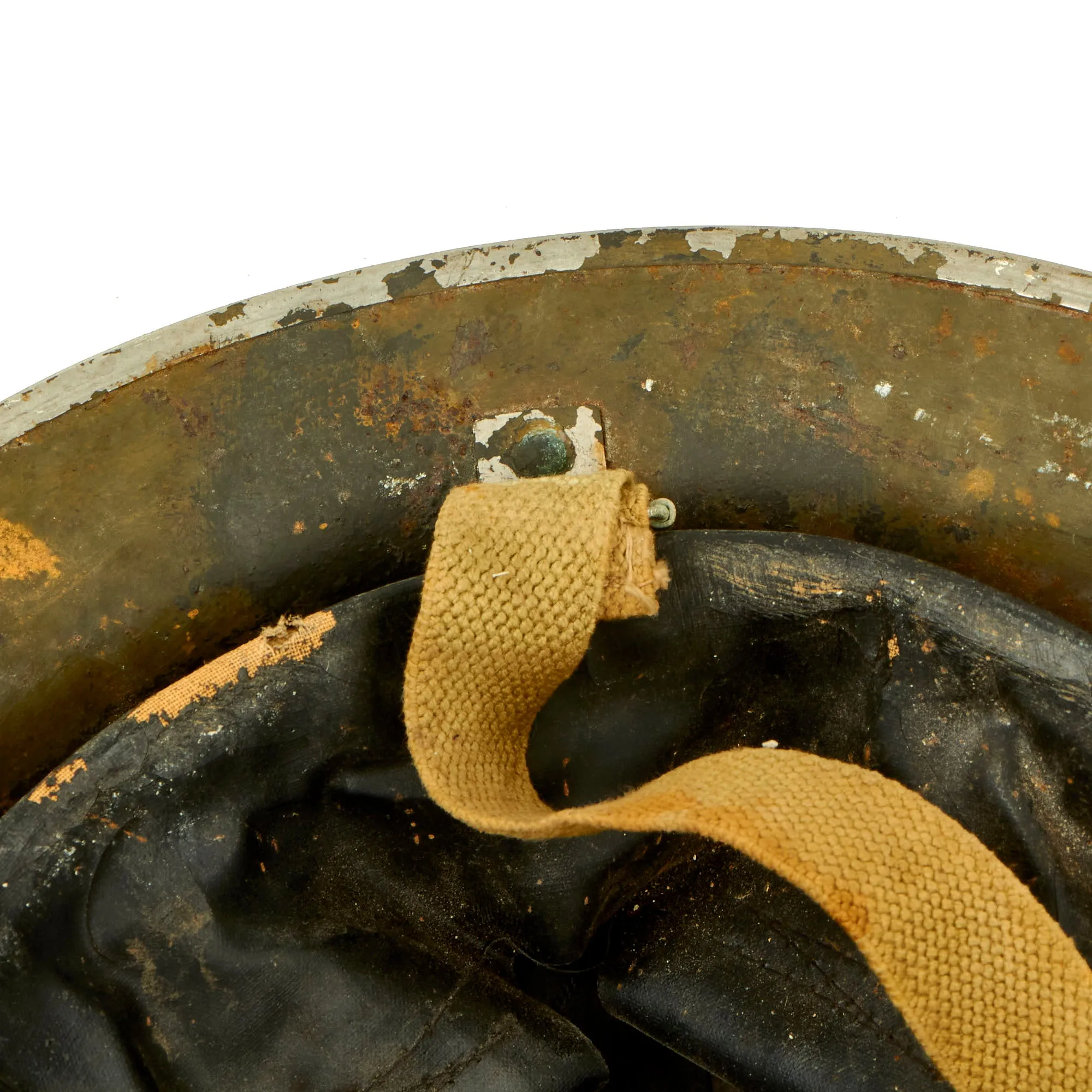 Original British WWII King's Royal Rifle Corps Painted MkII Brodie Helmet - Discovered in Italian Barn Circa 1960s