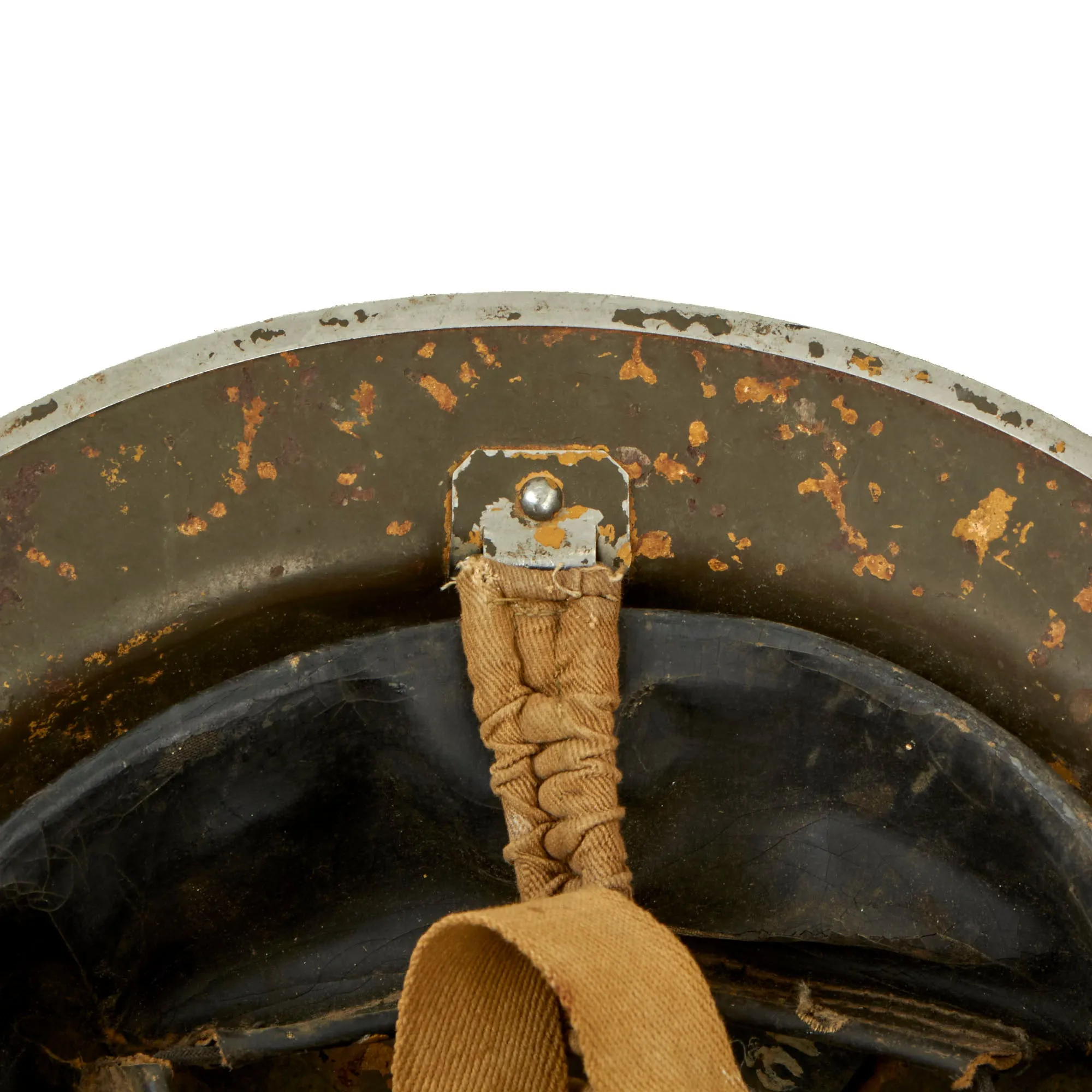 Original Canadian WWII Named Brodie MkII Steel Helmet with Painted 6th Canadian Infantry Division Unit Flash