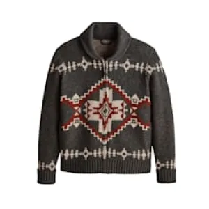 Pendleton Four Corners Zip Sweater: Four Corners Charcoal