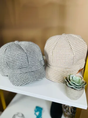 Plaid and Sparkle Newsboy Cap : 2 Colors