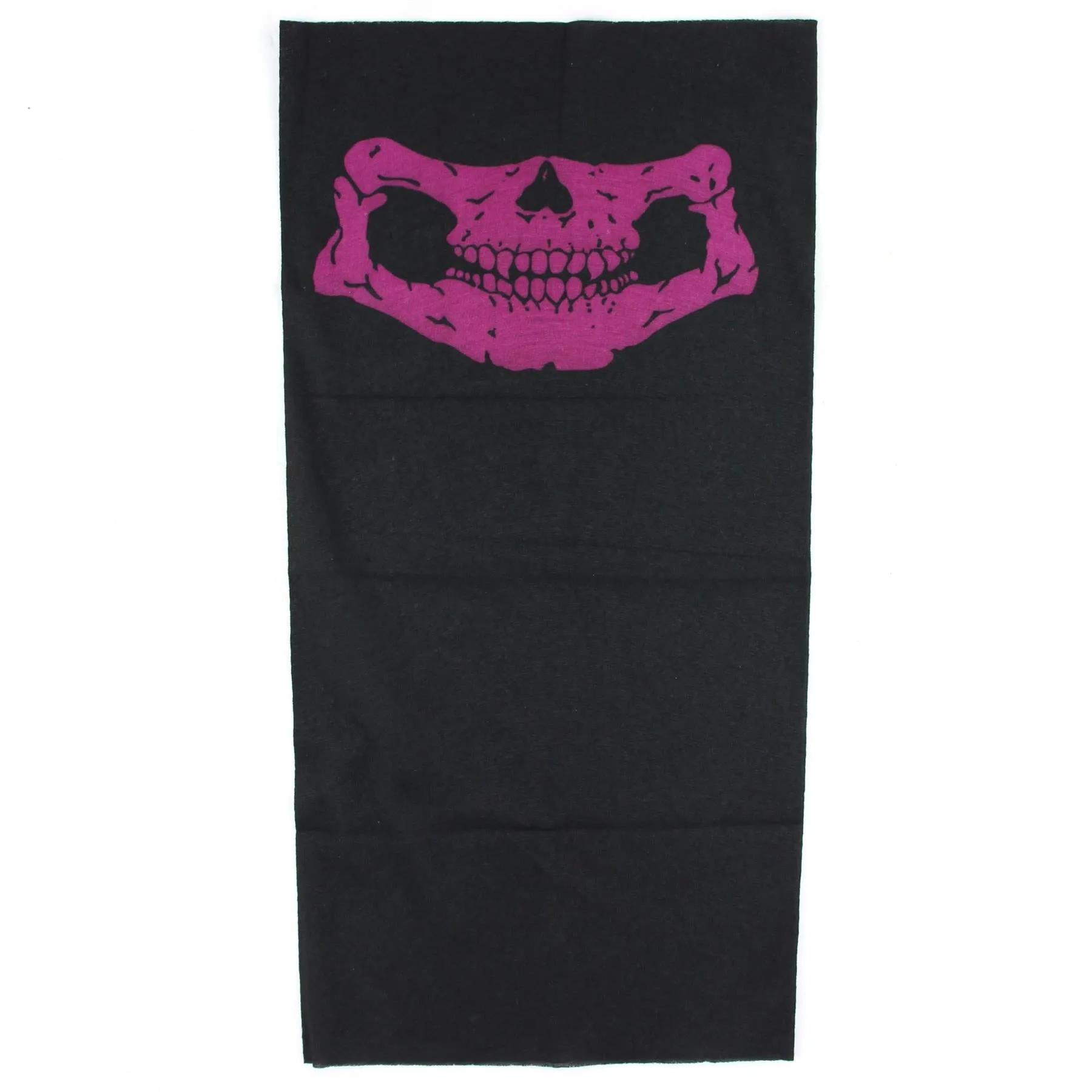 Printed Snood Face Mask - Skull Purple