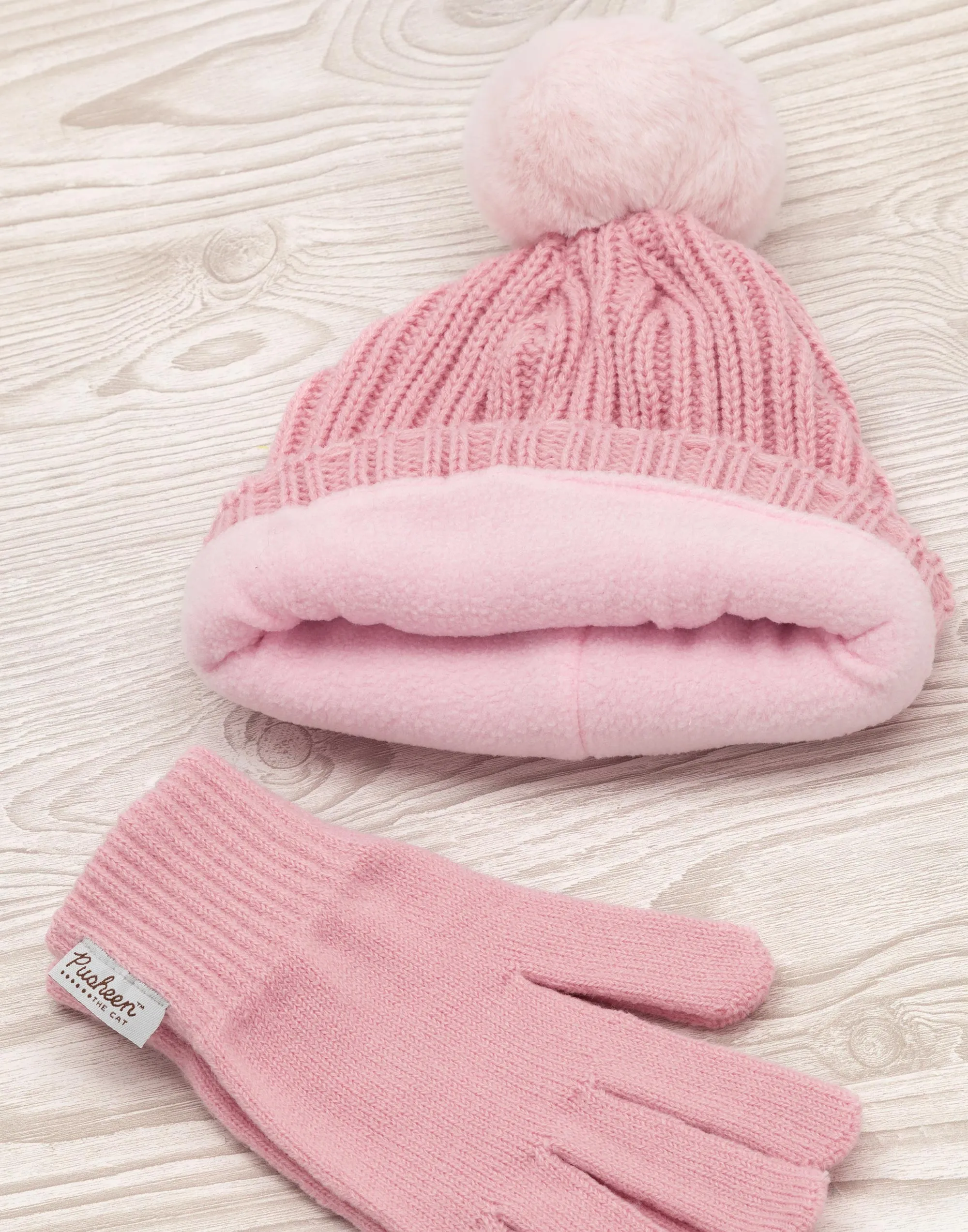 Pusheen The Cat Ladies Knitted Hat and Gloves Set