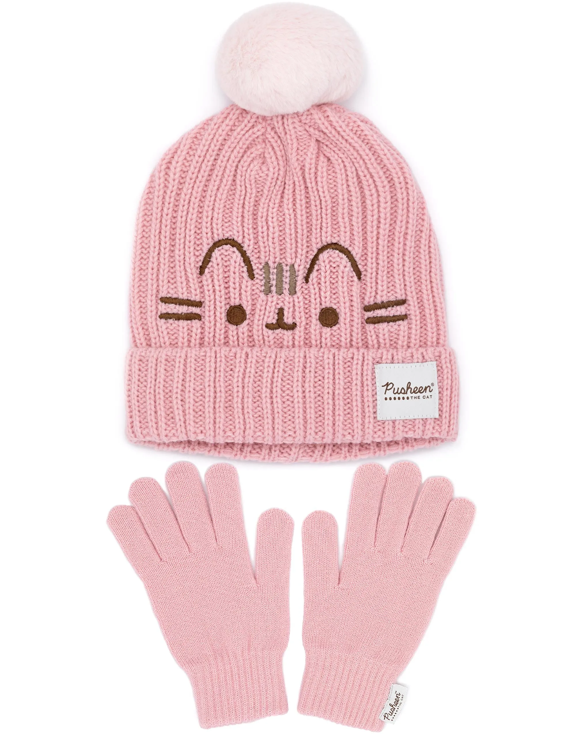 Pusheen The Cat Ladies Knitted Hat and Gloves Set