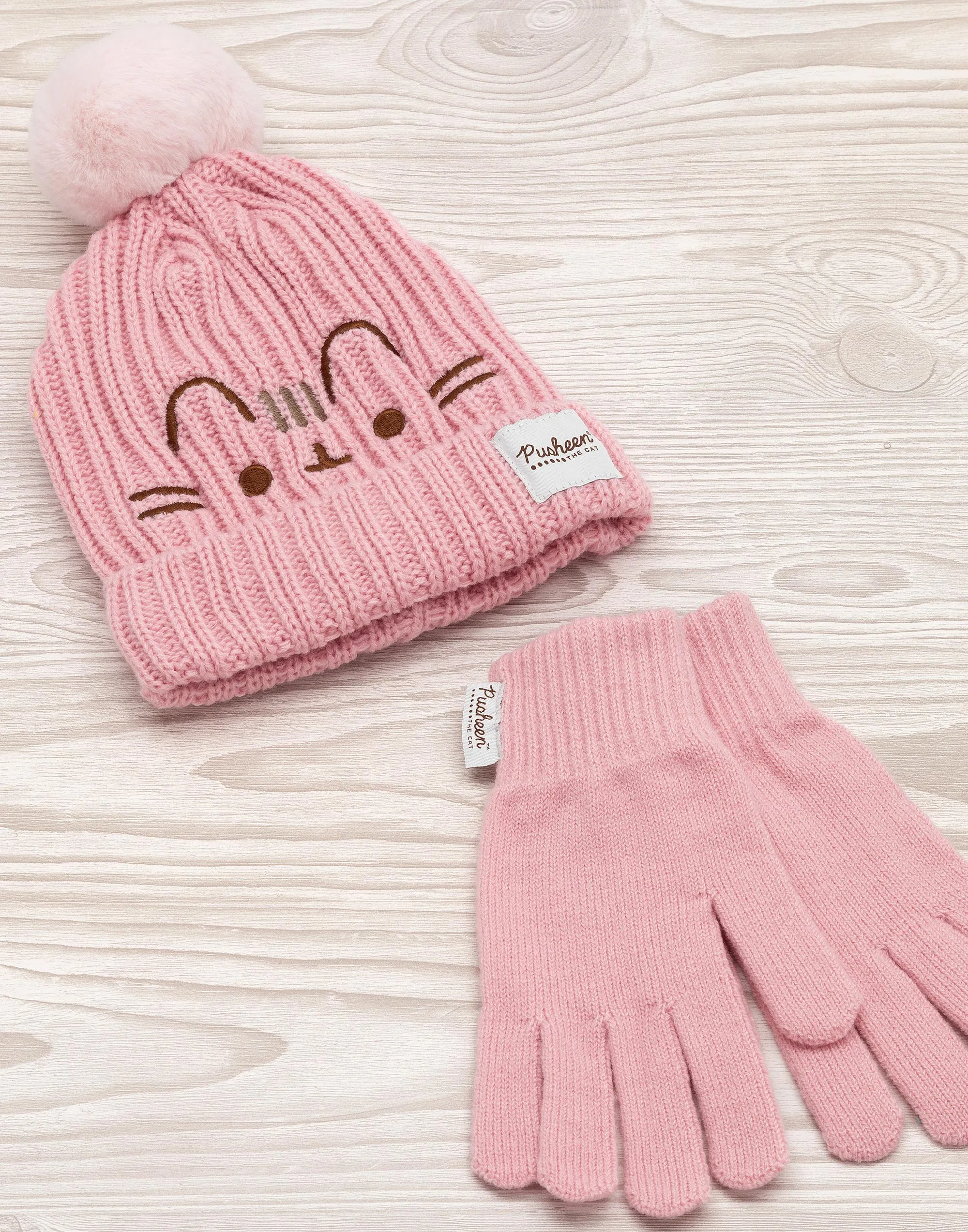 Pusheen The Cat Ladies Knitted Hat and Gloves Set