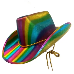 Rainbow Pride Cowboy Hat