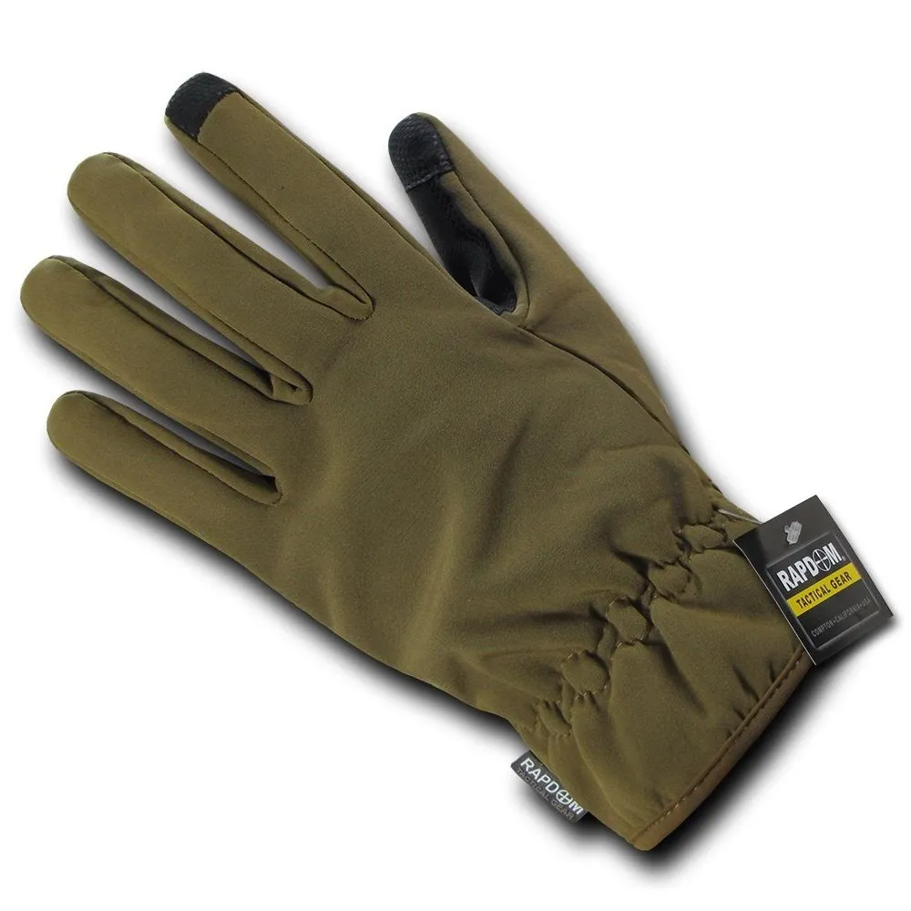 RapDom Soft Shell Coyote Winter Gloves w/ Touch Screen Device Tips