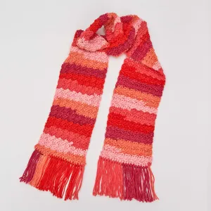 Red Heart Crochet Snazzy Striped Scarf