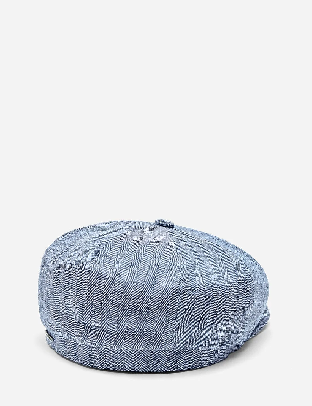 Stetson Hatteras Fine Herringbone Flat Cap - Indigo Blue