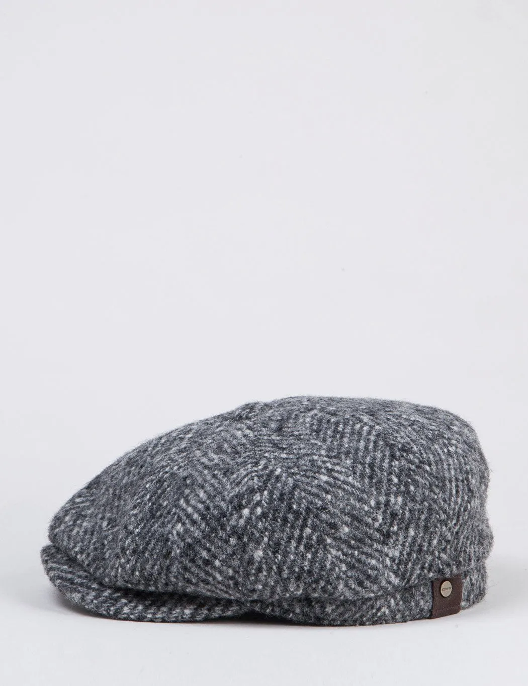 Stetson Hatteras Newsboy Cap - Grey Herringbone