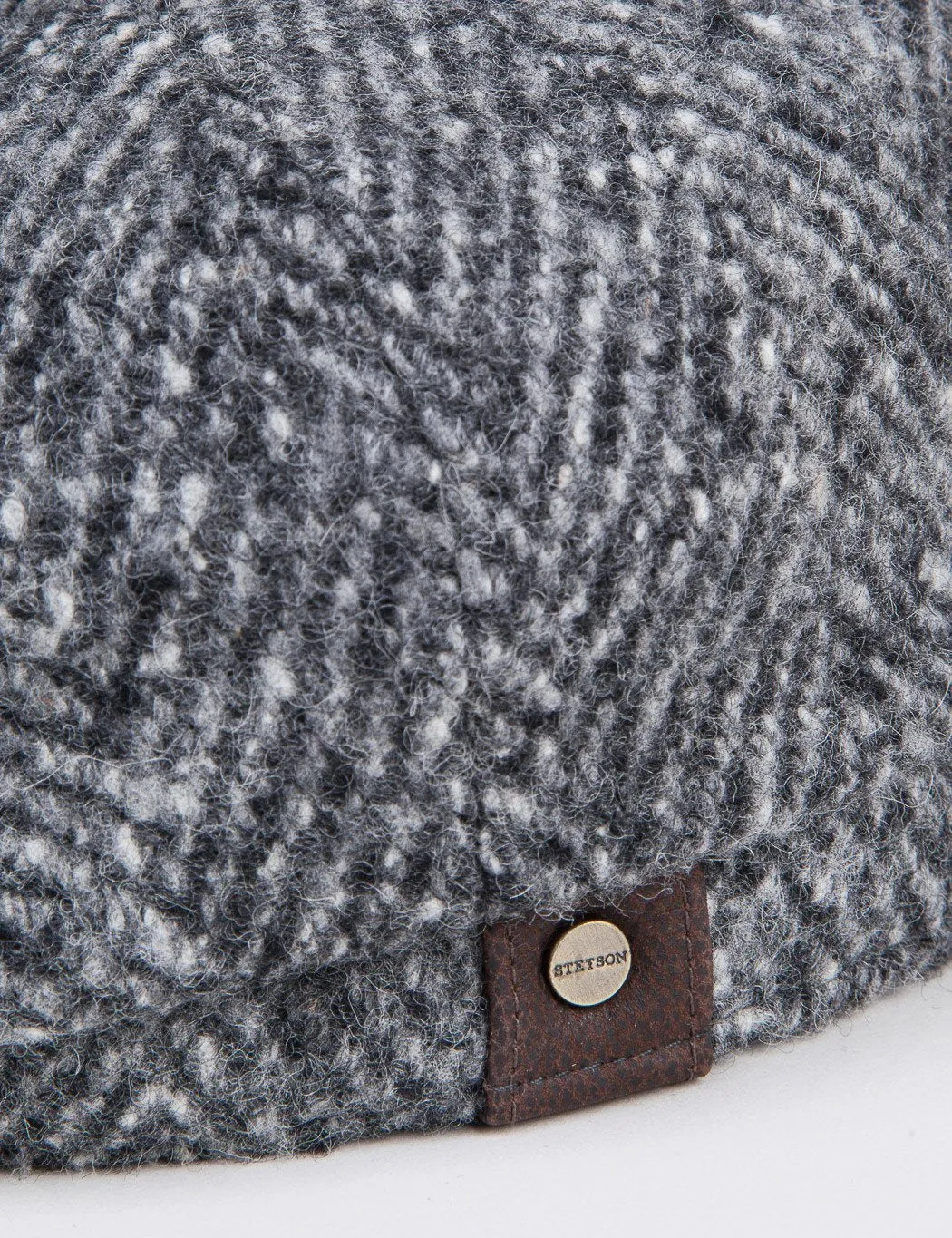 Stetson Hatteras Newsboy Cap - Grey Herringbone