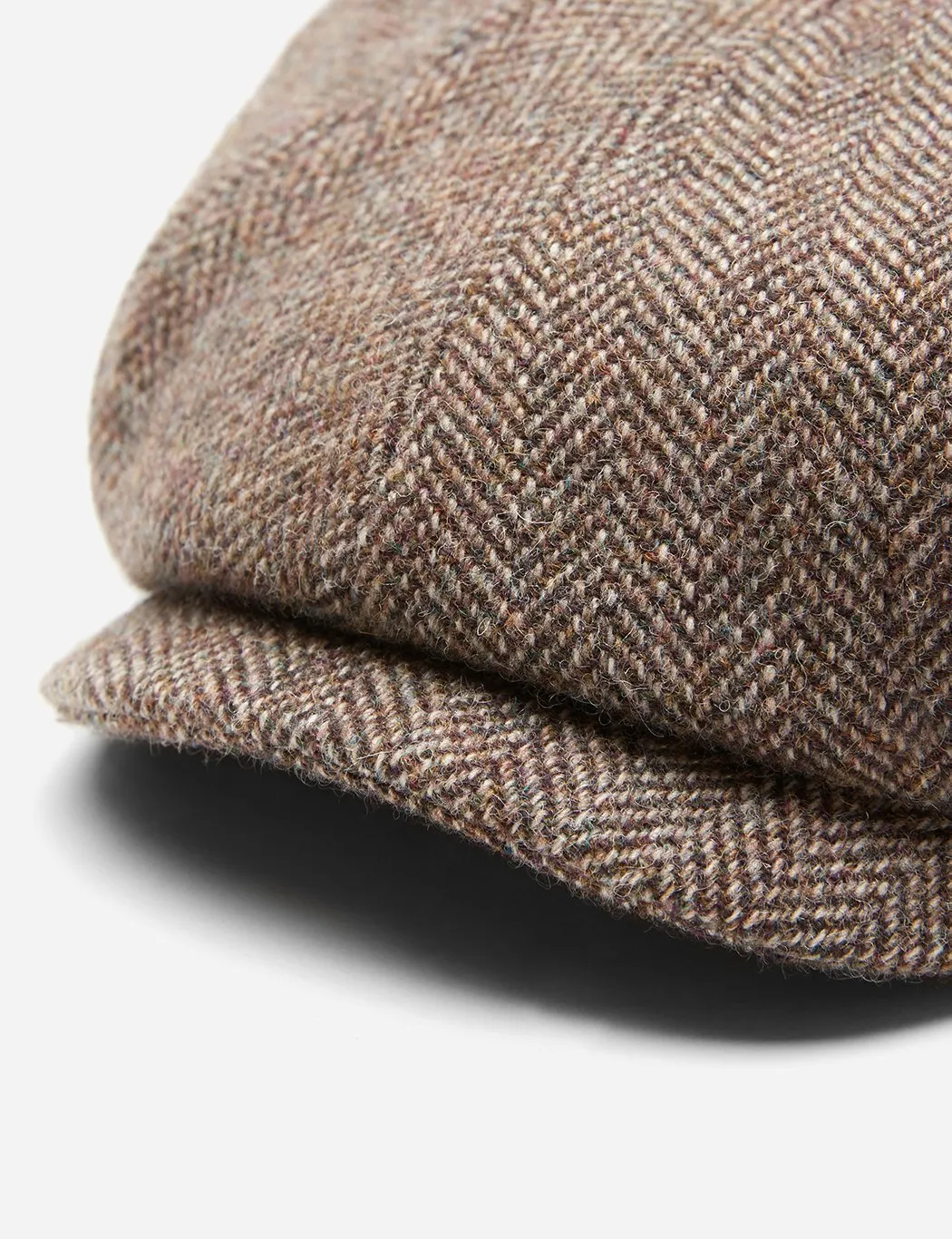 Stetson Hatteras Newsboy Cap (Herringbone) - Brown