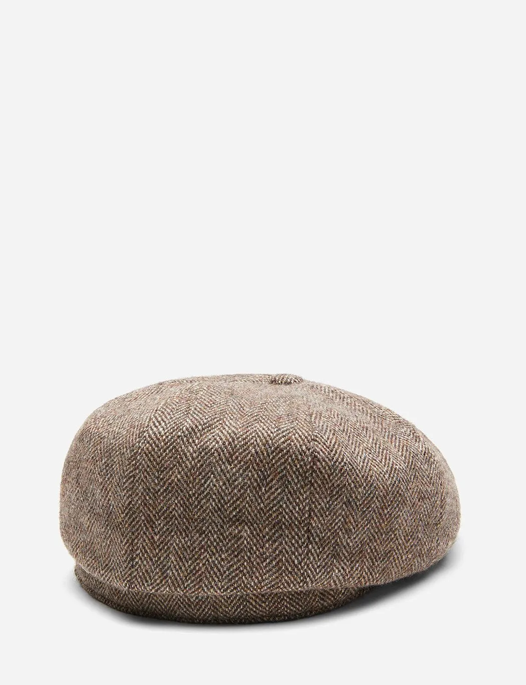 Stetson Hatteras Newsboy Cap (Herringbone) - Brown