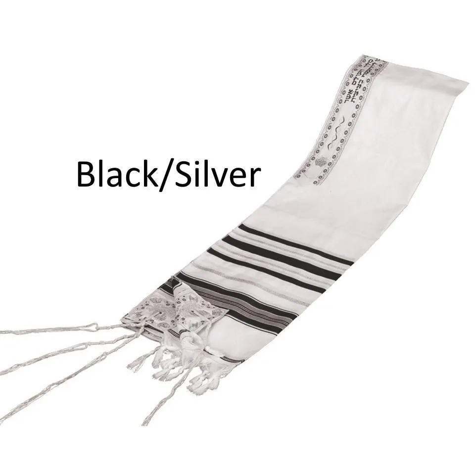 Tallit Prayer Shawl Acrylic Blend Black/Gold