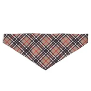 Tan Plaid Dog Bandana