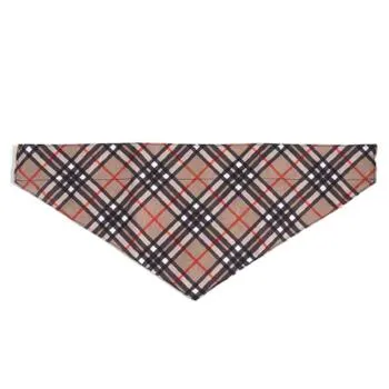 Tan Plaid Dog Bandana