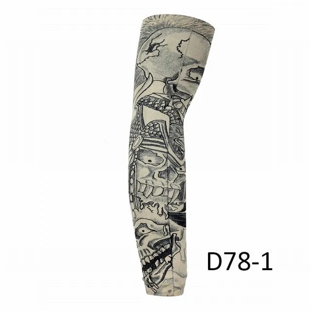 Tattoo Printed Cycling Arm Sleeves