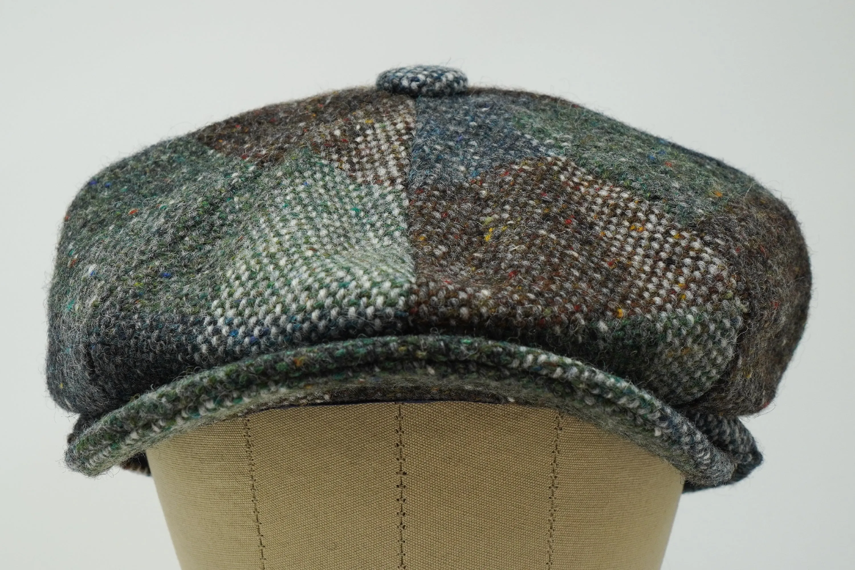 The Tyrone Patchwork - Irish Tweed Newsboy Cap