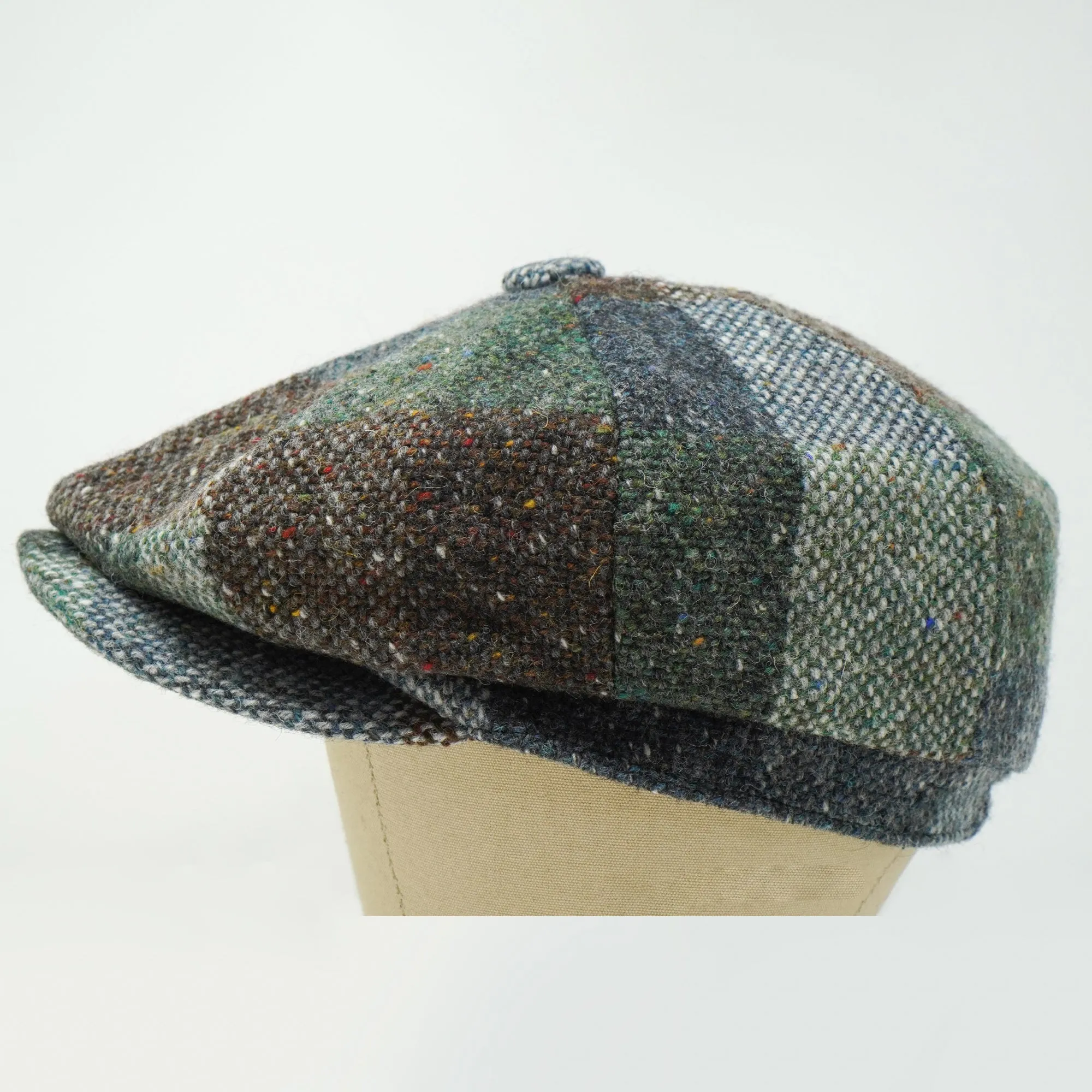 The Tyrone Patchwork - Irish Tweed Newsboy Cap