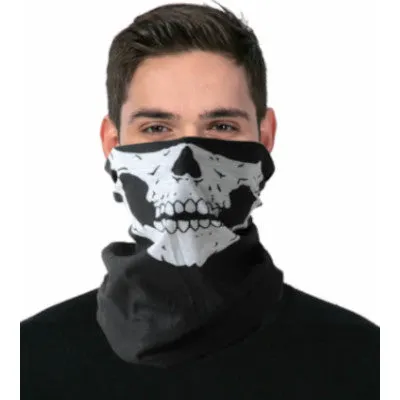 Tube Bandana-Black w/White Skull