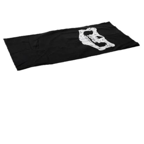 Tube Bandana-Black w/White Skull