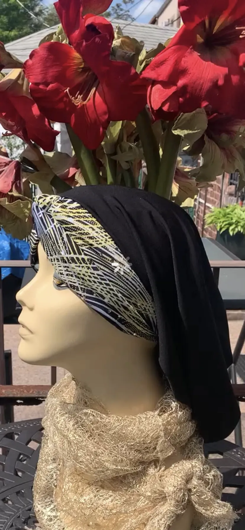 Turban Snood For Women | Hijab Scarf For Women | Tichel | Hair Covering For Woman | Made in USA by Uptown Girl Headwear