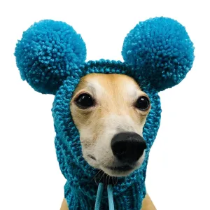 Turquoise Pompom Hat