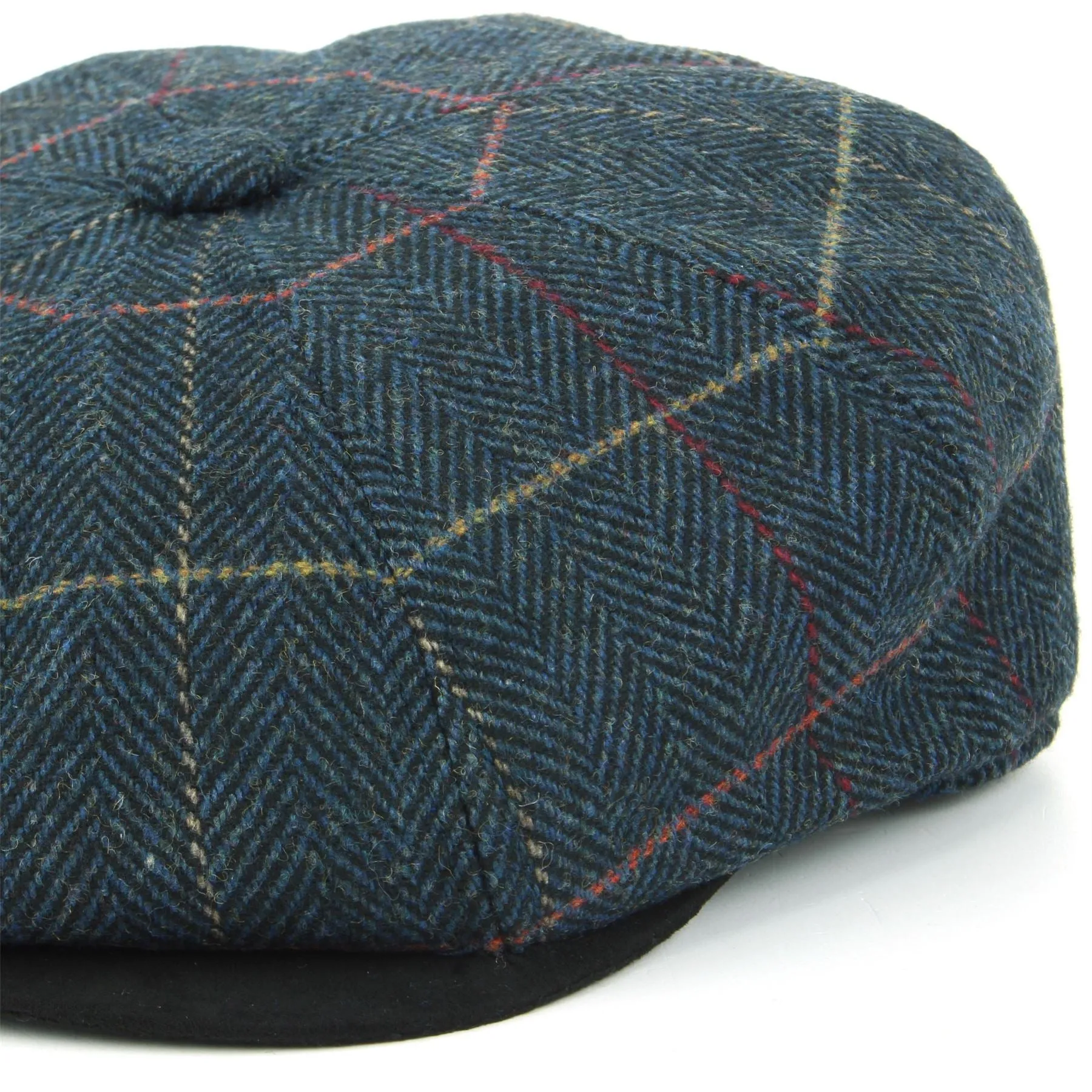 Tweed Peaky Blinders Gatsby Newsboy 8 Panel Flat Cap - Blue