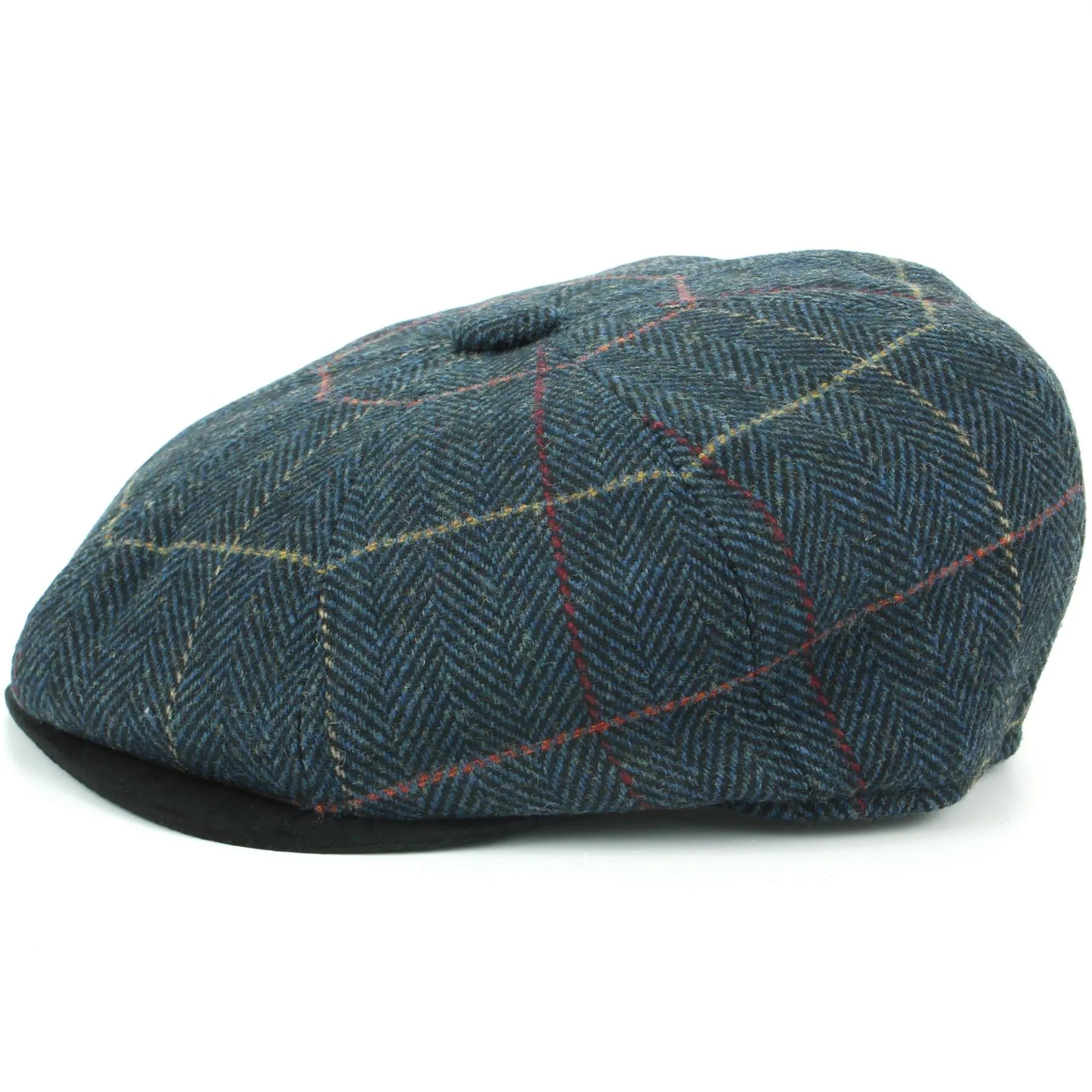 Tweed Peaky Blinders Gatsby Newsboy 8 Panel Flat Cap - Blue